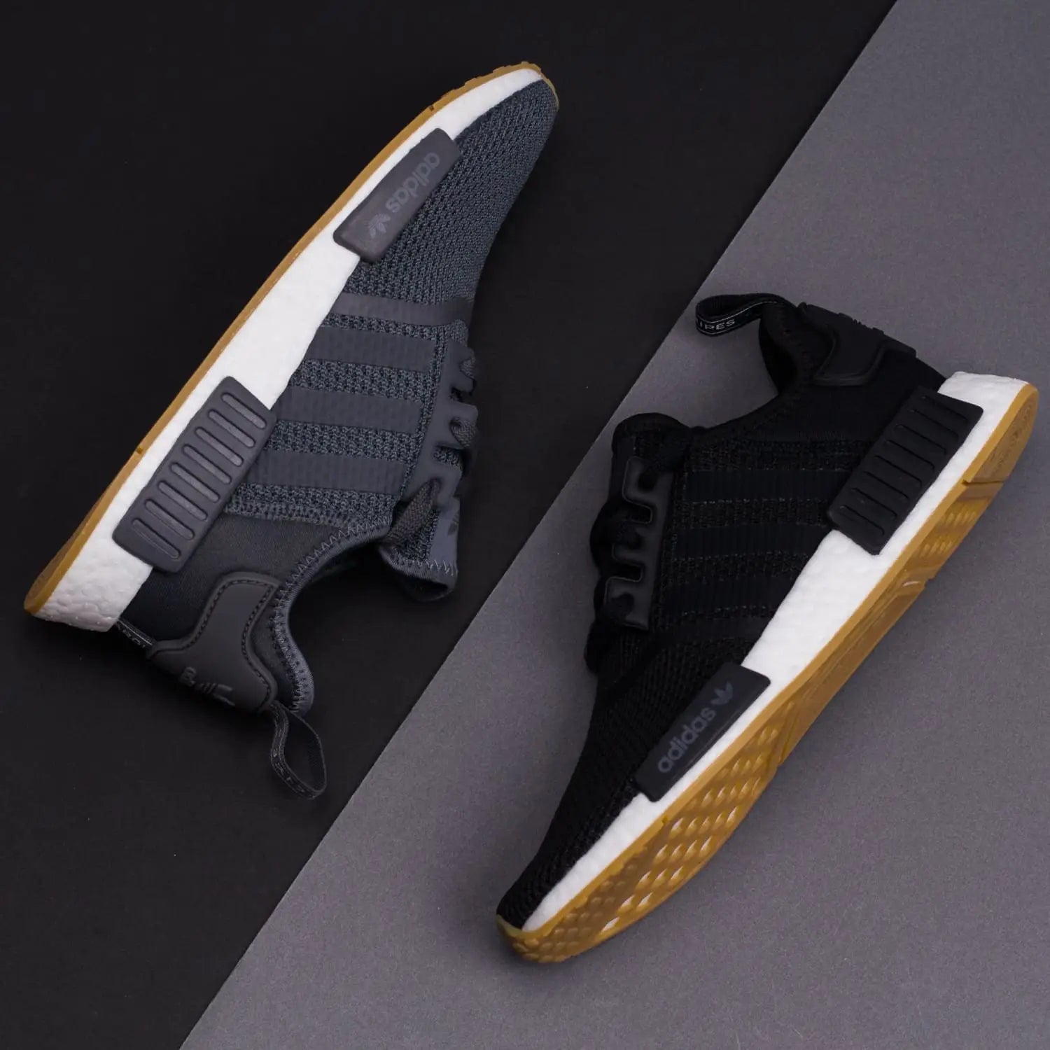 Adidas Originals NMD R1 Boost Black Grey White Gum B42200 B42199 Solestop