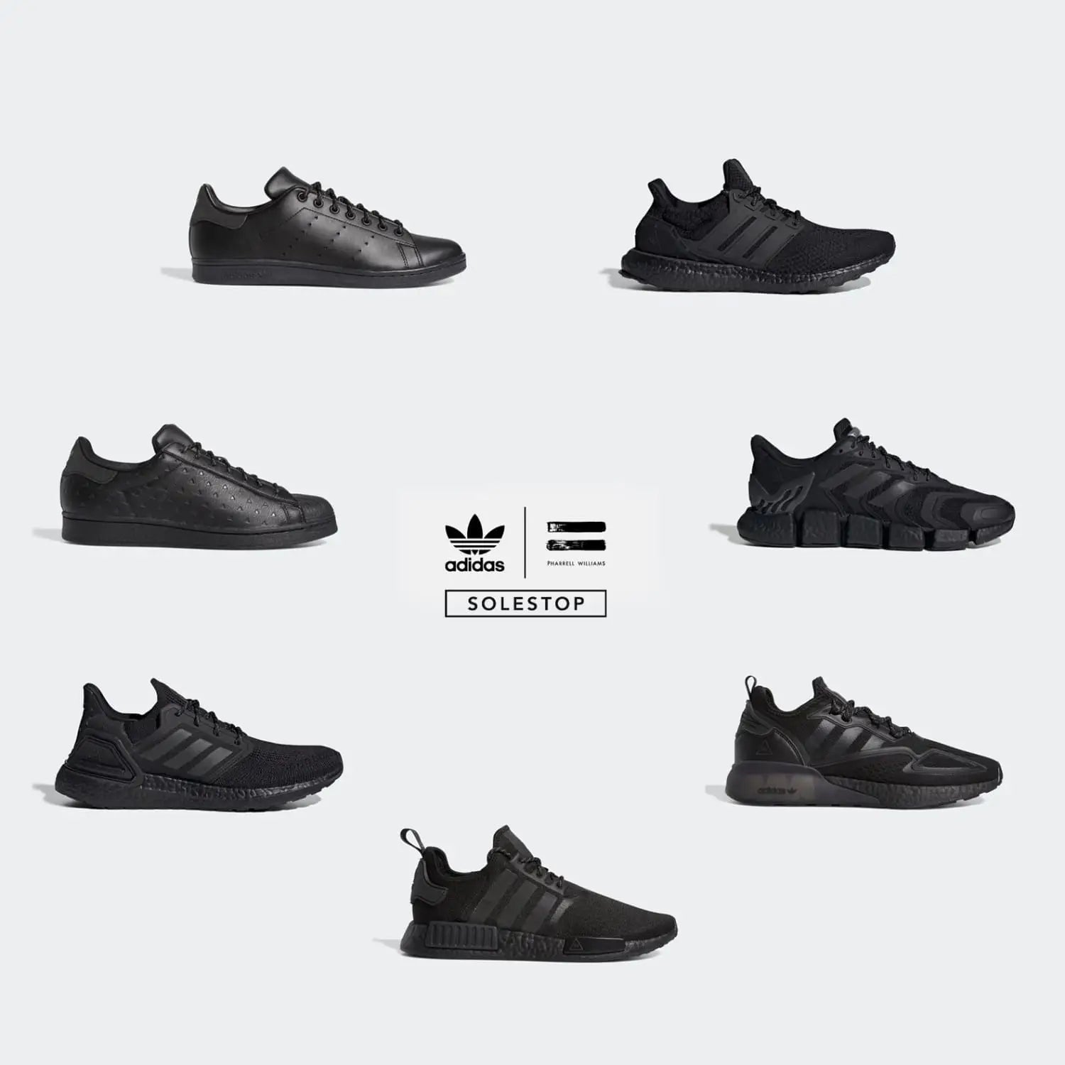 Pharrell adidas Triple Black Collection 2020 Release Date - SBD