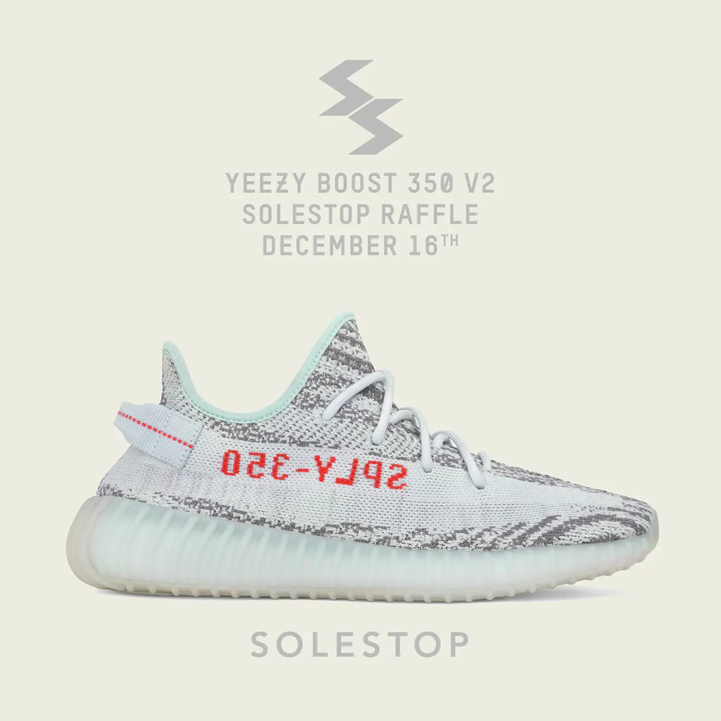 RAFFLE: Kanye West x adidas Originals Yeezy BOOST 350 V2 Blue Tint in Blue Tint/Grey Three - B37571