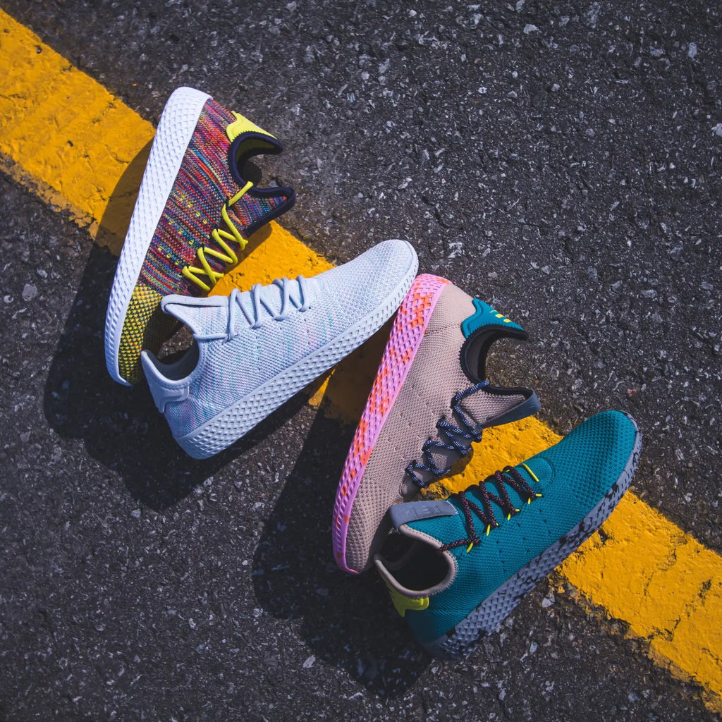 Pharrell Williams x Adidas Originals Tennis HU Pack - Teal/Grey Marble(CQ1872) / Blue/Pink(BY2671) / Tan/Pink Marble(BY2672) / Semi-Frozen