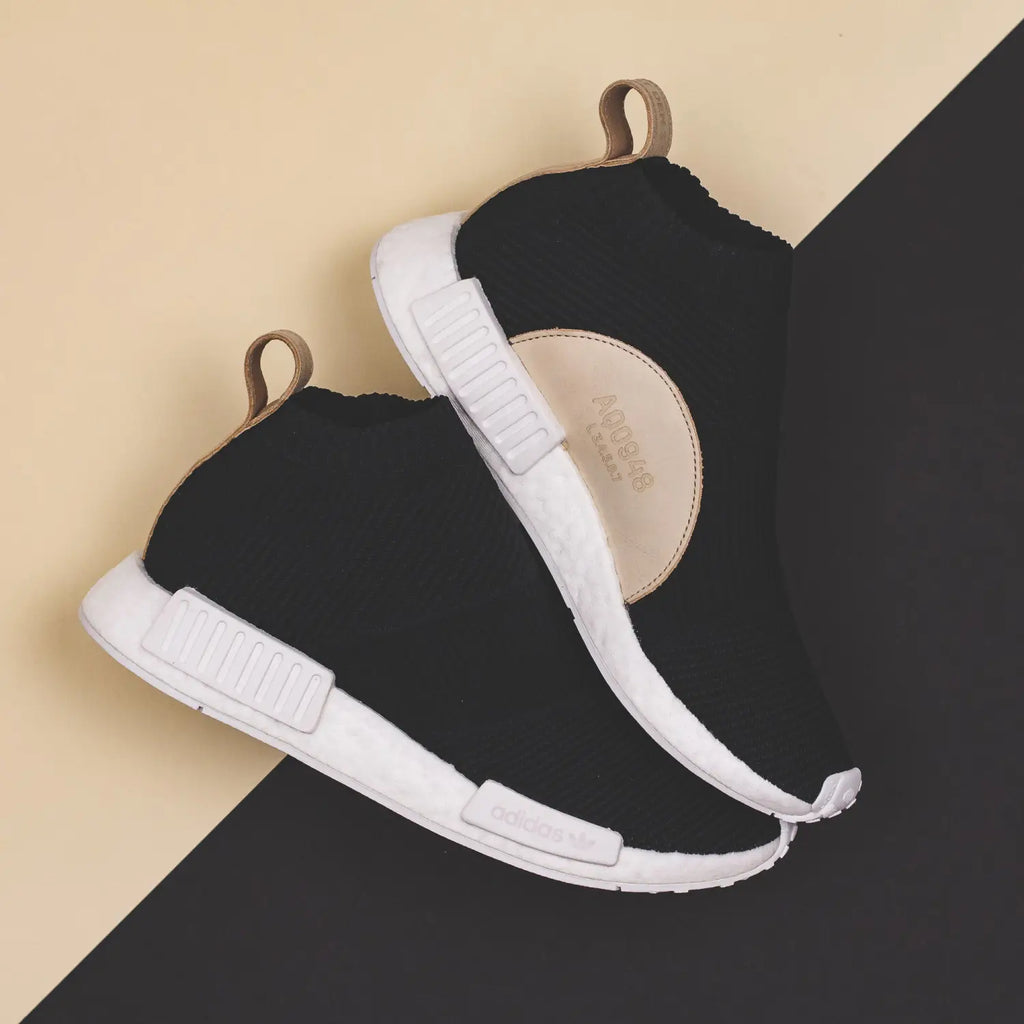 Adidas Originals NMD CS1 PK Primeknit Boost Black Tan/Night Cargo Leather - (AQ0948/B37638)