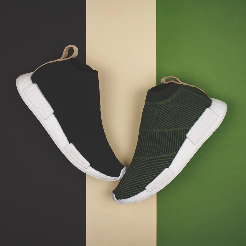 Adidas Originals NMD CS1 PK Primeknit Boost Black Tan/Night Cargo Leather - (AQ0948/B37638)