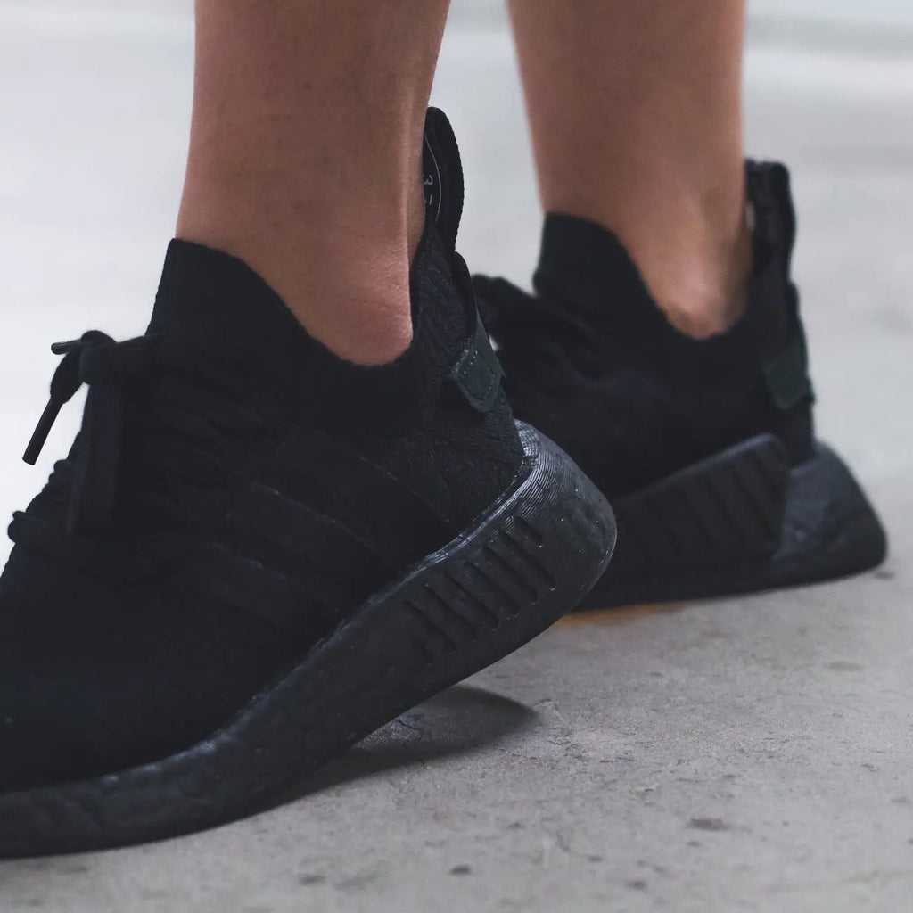 adidas Originals Womens NMD R2 PK Primeknit in Triple-Black - BY9525