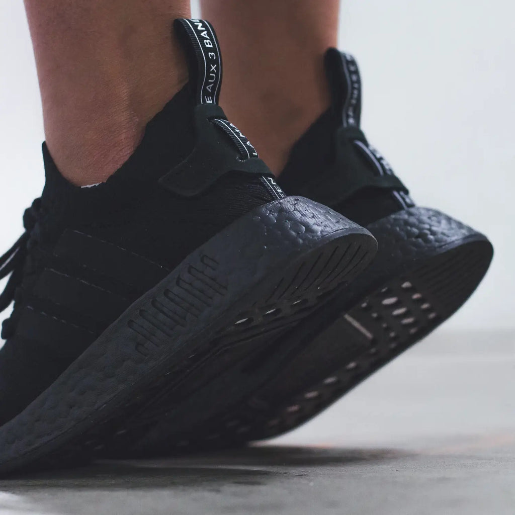 adidas Originals Womens NMD R2 PK Primeknit in Triple-Black - BY9525