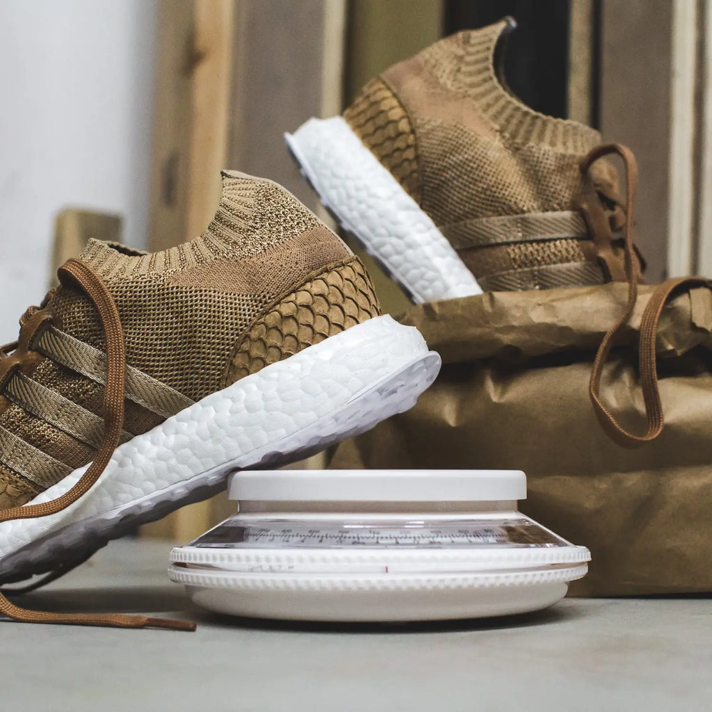 Pusha-T x adidas Originals King Push EQT Support Ultra PK Primeknit Bodega Babies in Tan/White - DB0181