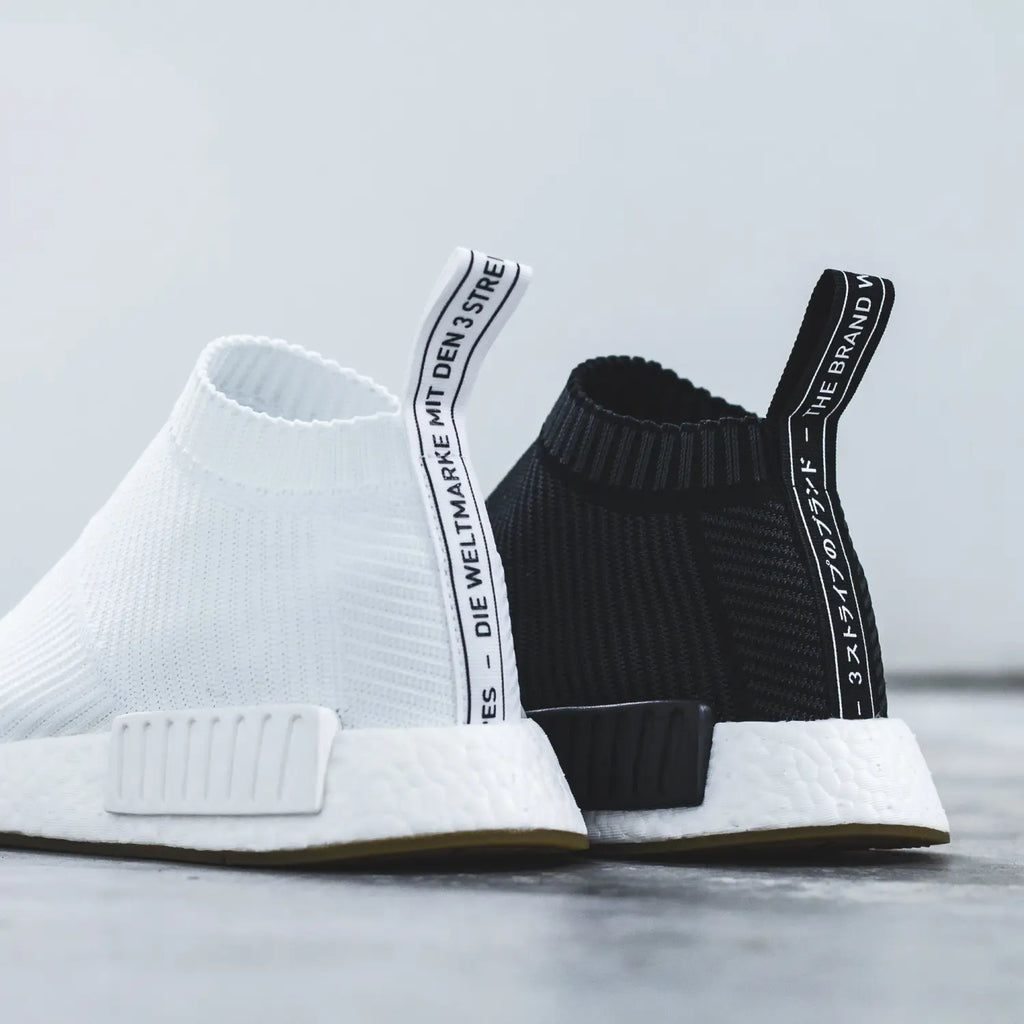 ADIDAS ORIGINALS NMD CS1 PRIMEKNIT PK GUM PACK - BLACK (BA7209) & WHITE (BA7208)