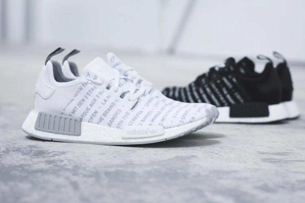 Adidas NMD R1 Mesh Runner The Brand With The Three-Stripes in Black S76519 and White S76518