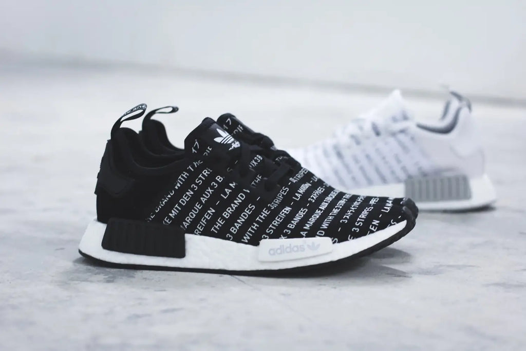 Adidas NMD R1 Mesh Runner The Brand With The Three-Stripes in Black S76519 and White S76518