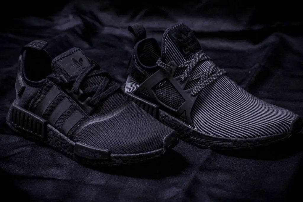 Adidas Originals NMD XR1 & Mesh R1 Triple-Black with Black BOOST - S31508/S32211