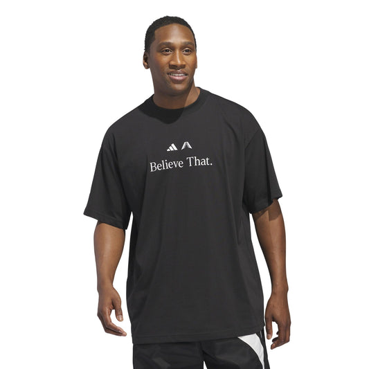 Adidas Men Anthony Edwards Believe T-Shirt Black JM7951 - T-SHIRTS - Canada