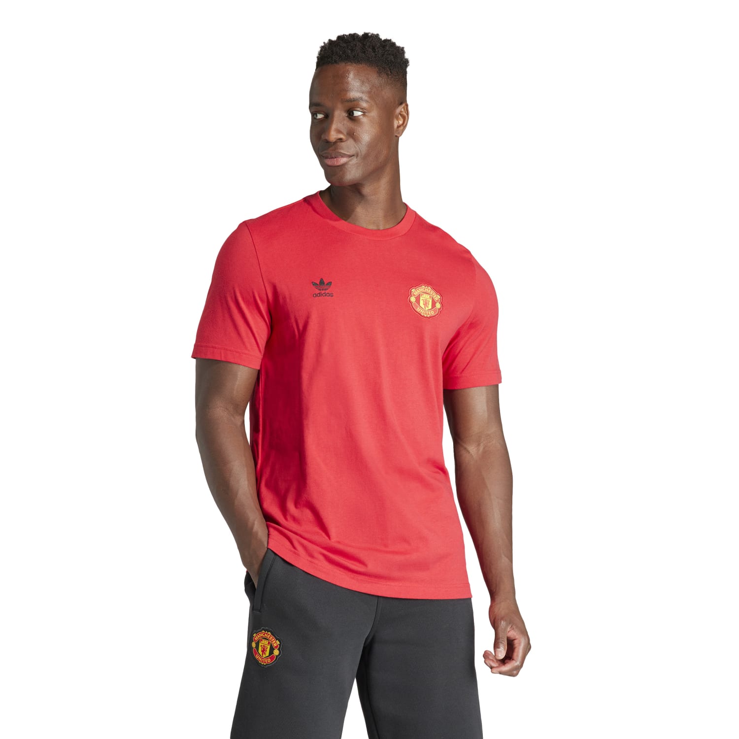 adidas men manchester united essentials t shirt red ik8705 403
