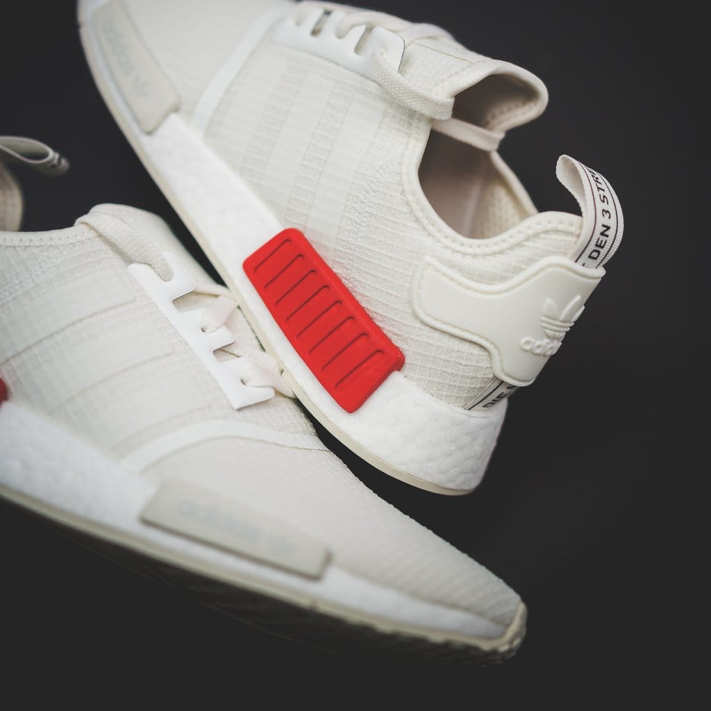 Adidas Originals NMD R1 Boost Off White/Lush Red - (B37619)