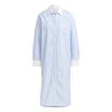 adidas women ess shirt dress white blue ic5296 705 compact