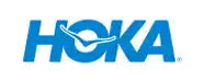 Blue HOKA text logo with a stylized circular design connecting the O and K letters.