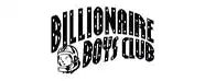 Curved text logo reading ’BILLIONAIRE BOYS CLUB’ in black lettering with decorative elements.