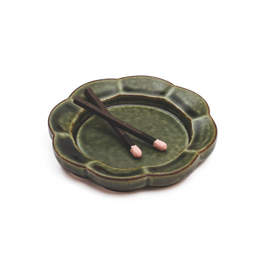 Hibi Incense Flower Oribe Incense Tray Green - INCENSE - Canada