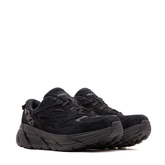 Hoka One One Unisex Clifton L Suede Black 1122571-BBLC - FOOTWEAR - Canada