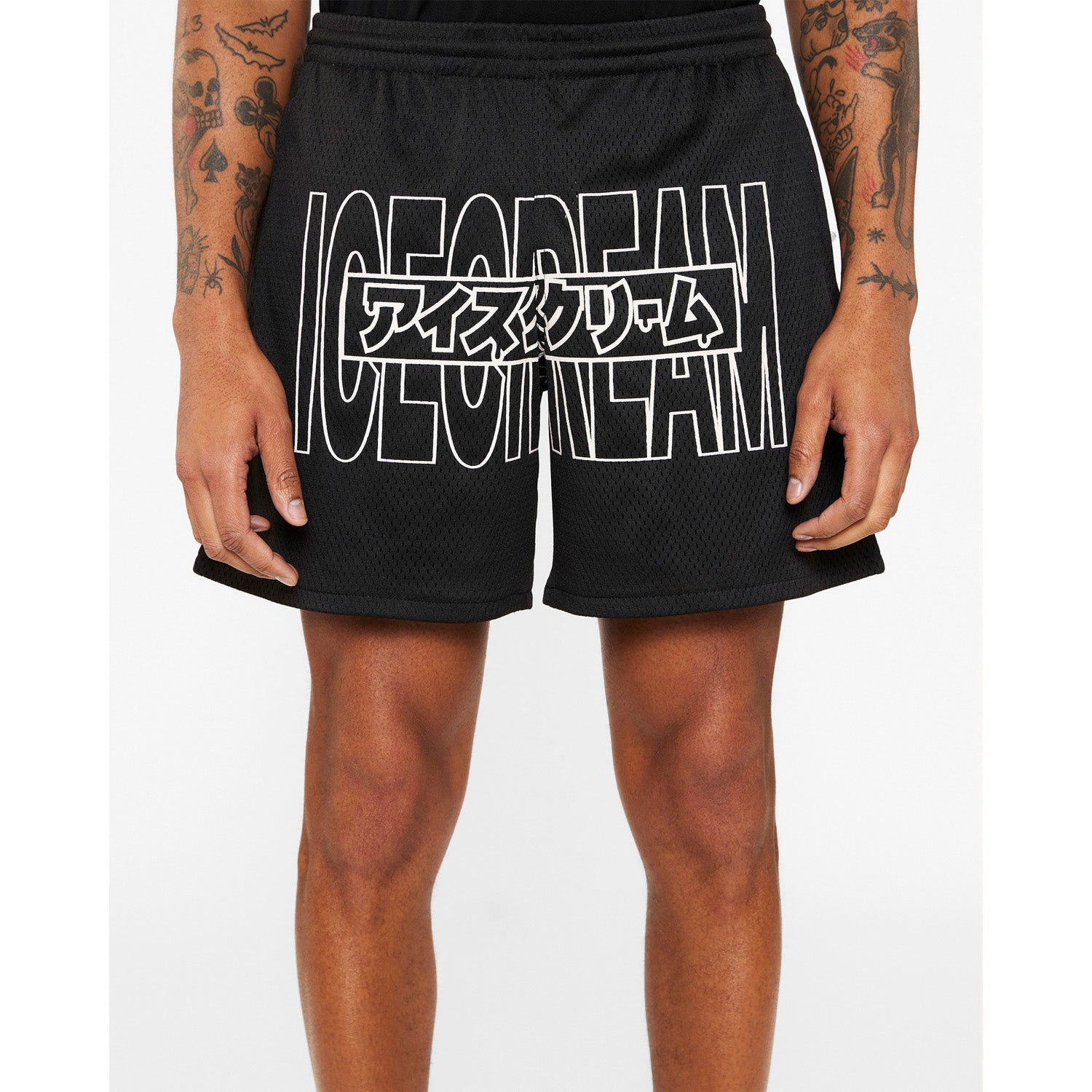 ICECREAM Men Katakana Shorts Black - SHORTS - Canada