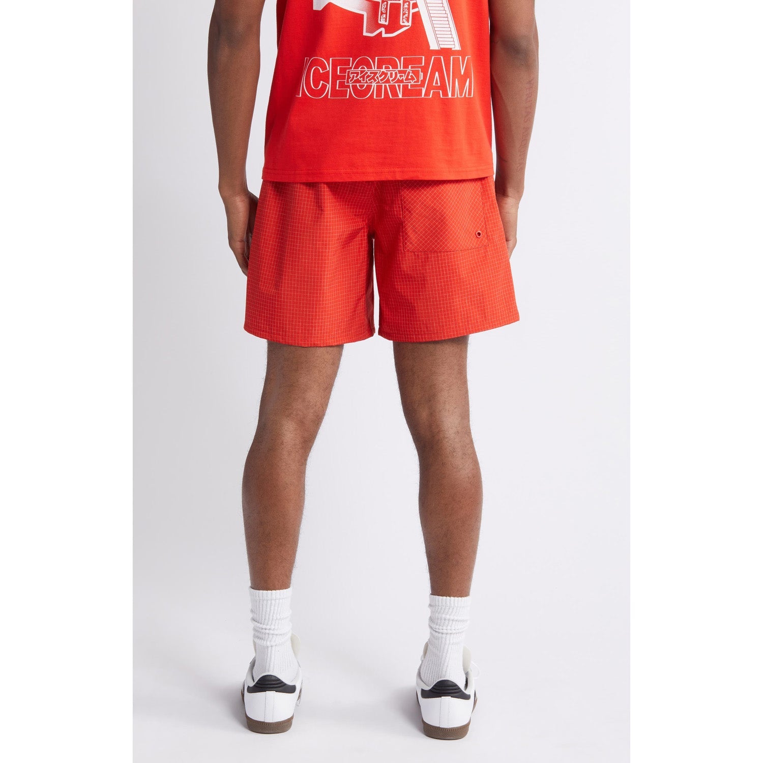 ICECREAM Men Pyramid Shorts Fiery Red - SHORTS - Canada