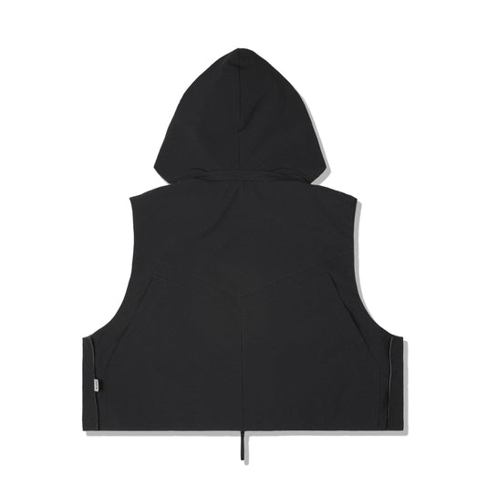 LAKH Flip Snap Pocket Vest Black - OUTERWEAR - Canada