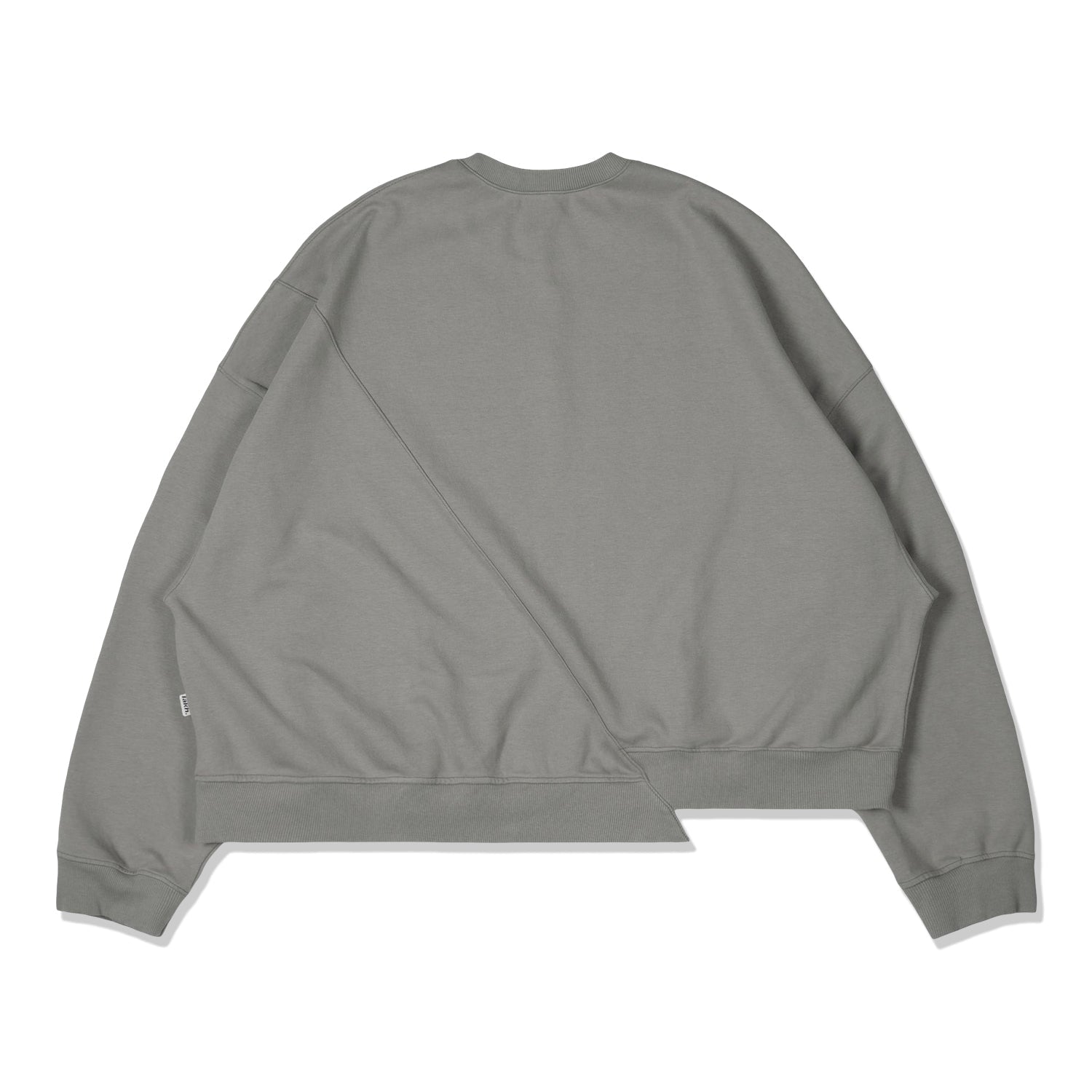 LAKH Men Irregular Patched Crewneck Grey IPC-GREY - SWEATERS - Canada