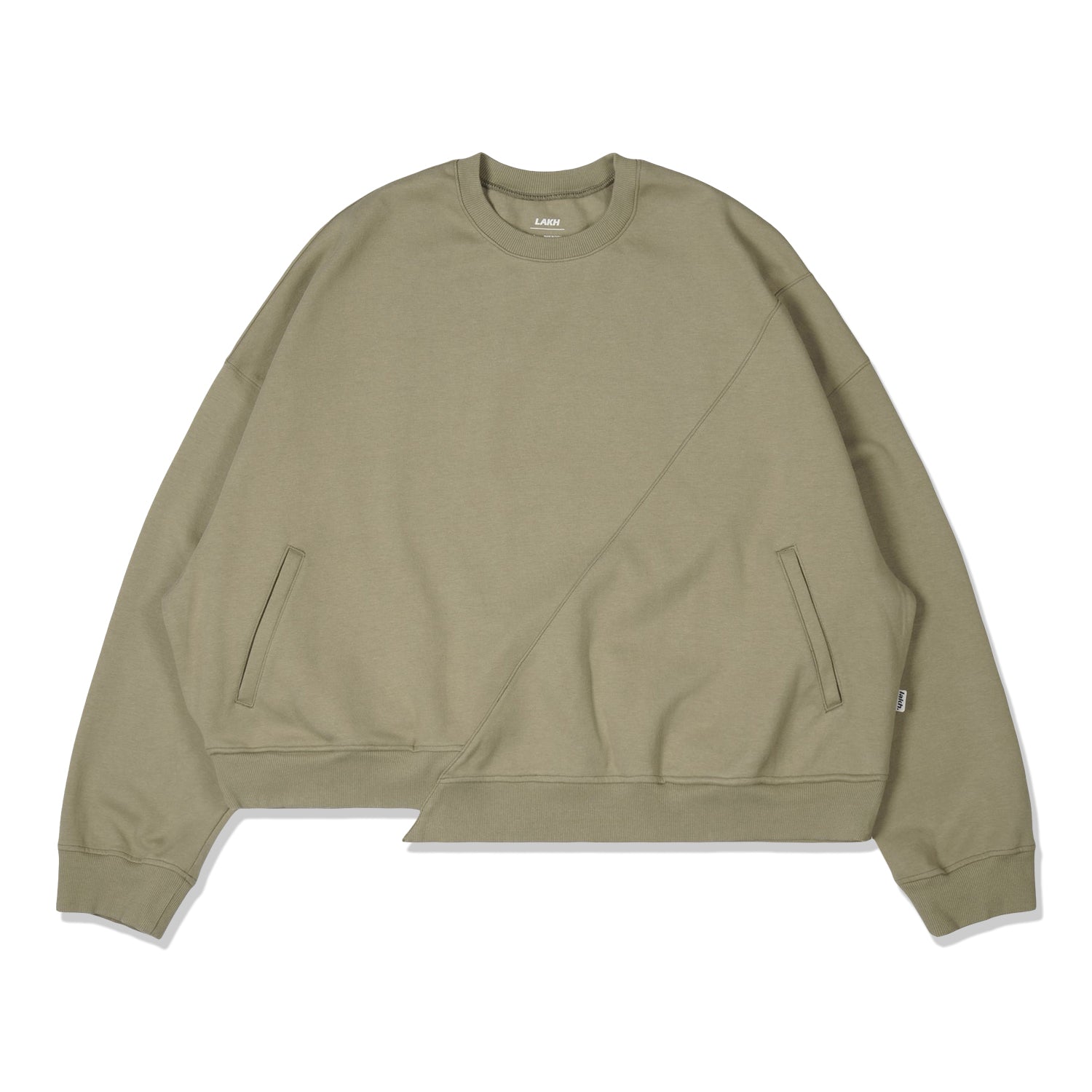 LAKH Men Irregular Patched Crewneck Sand IPC-SAND - SWEATERS - Canada