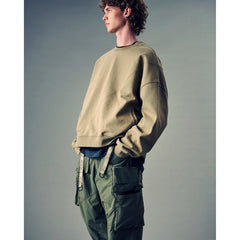 LAKH Men Irregular Patched Crewneck Sand IPC-SAND - SWEATERS - Canada