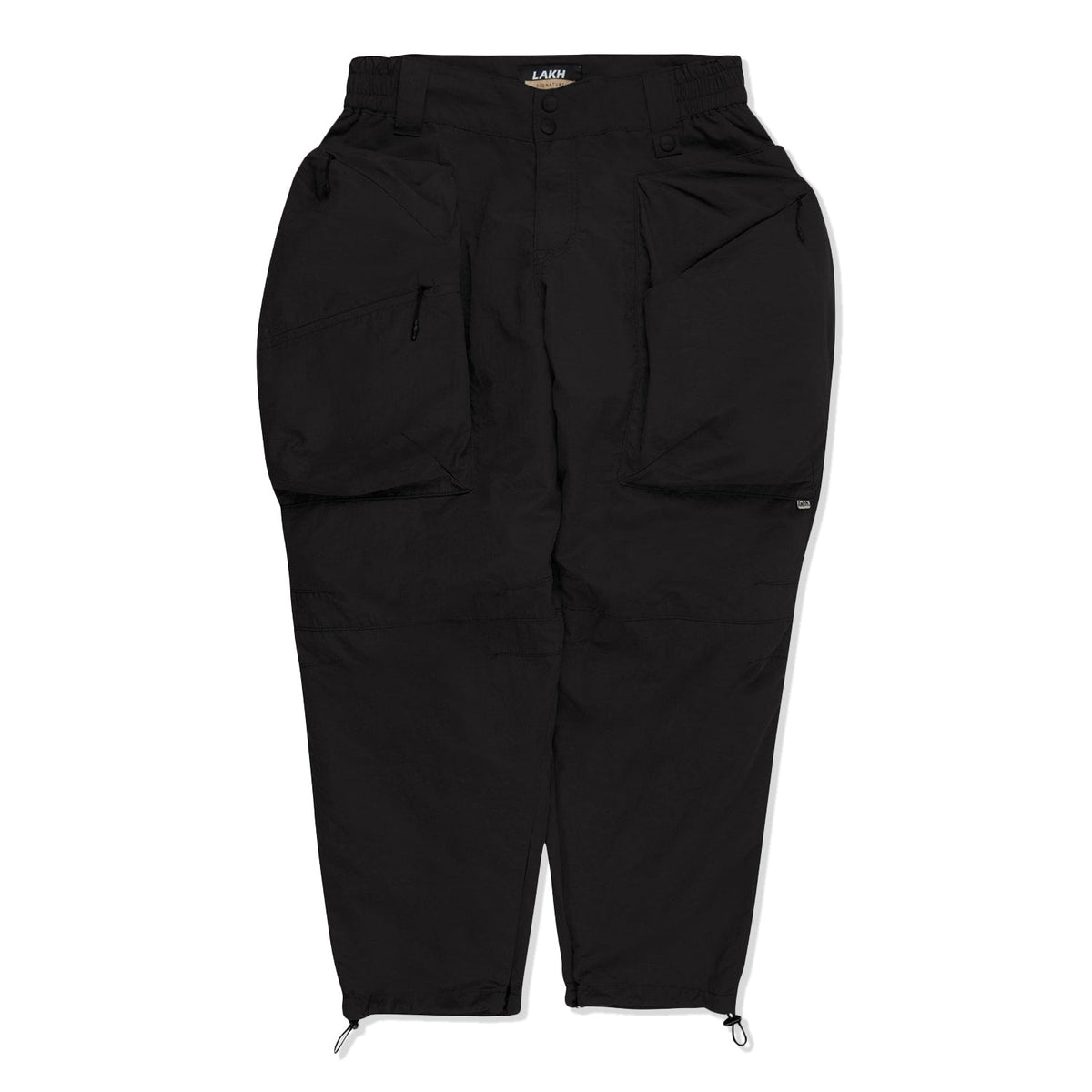 LAKH Men Trapezoid Pockets Utility Pants Black - BOTTOMS - Canada