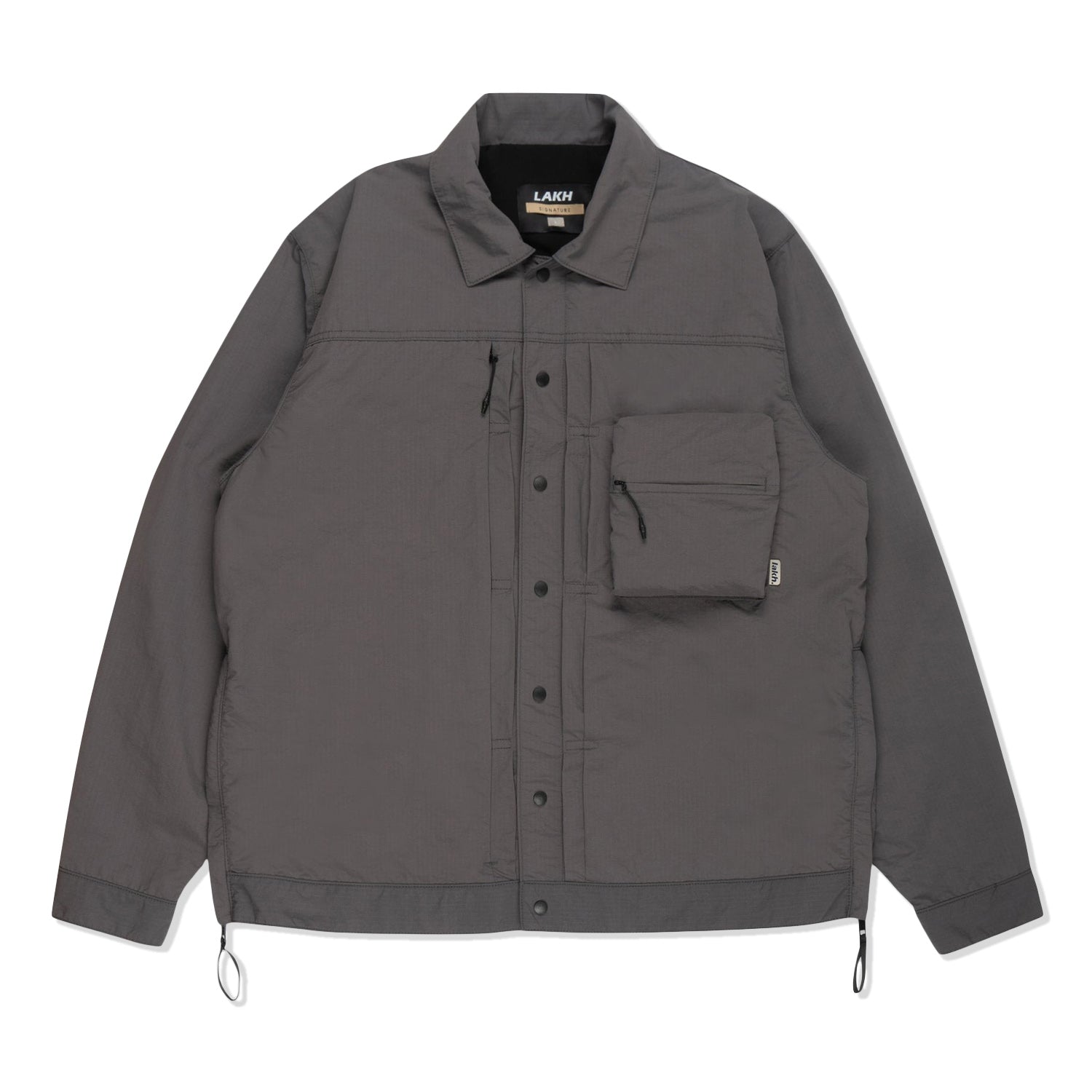 LAKH Men Type 1 Nylon Jacket Grey - OUTERWEAR - Canada