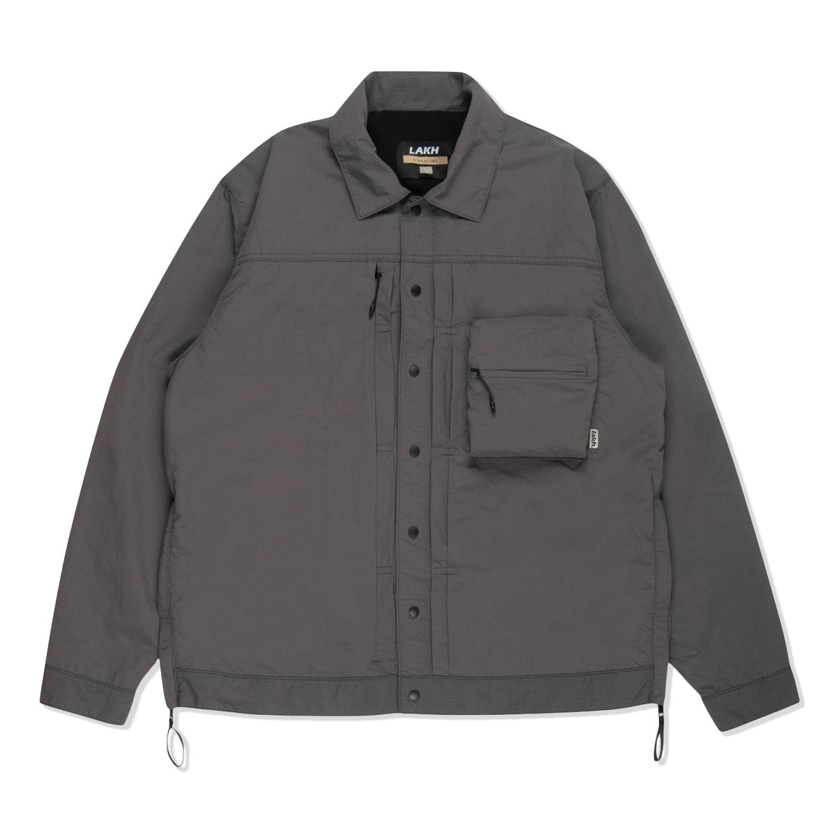 LAKH Men Type 1 Nylon Jacket Grey - OUTERWEAR - Canada