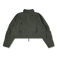 LAKH Twenty Pockets Half Jacket Army Green - OUTERWEAR - Canada