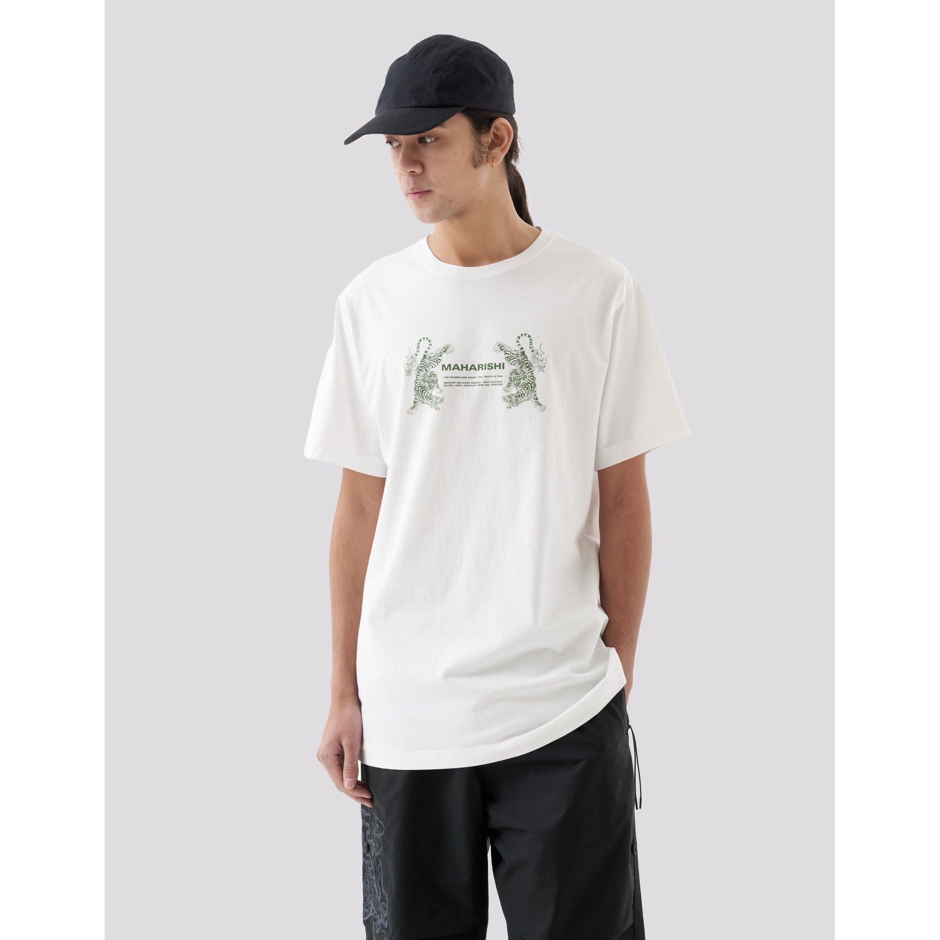 Maharishi Men Double Tigers Miltype T - Numbering Shirt White - T - Numbering ShirtS Canada