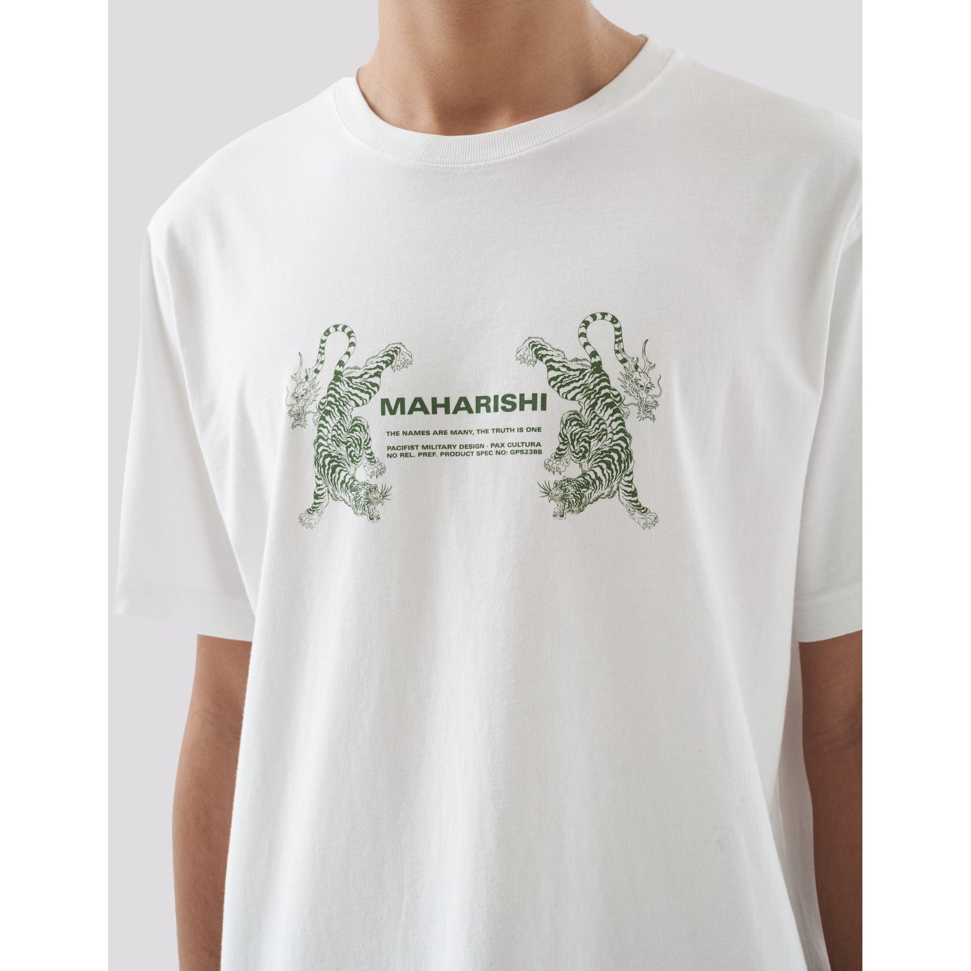 Maharishi Men Double Tigers Miltype T - Numbering Shirt White - T - Numbering ShirtS Canada