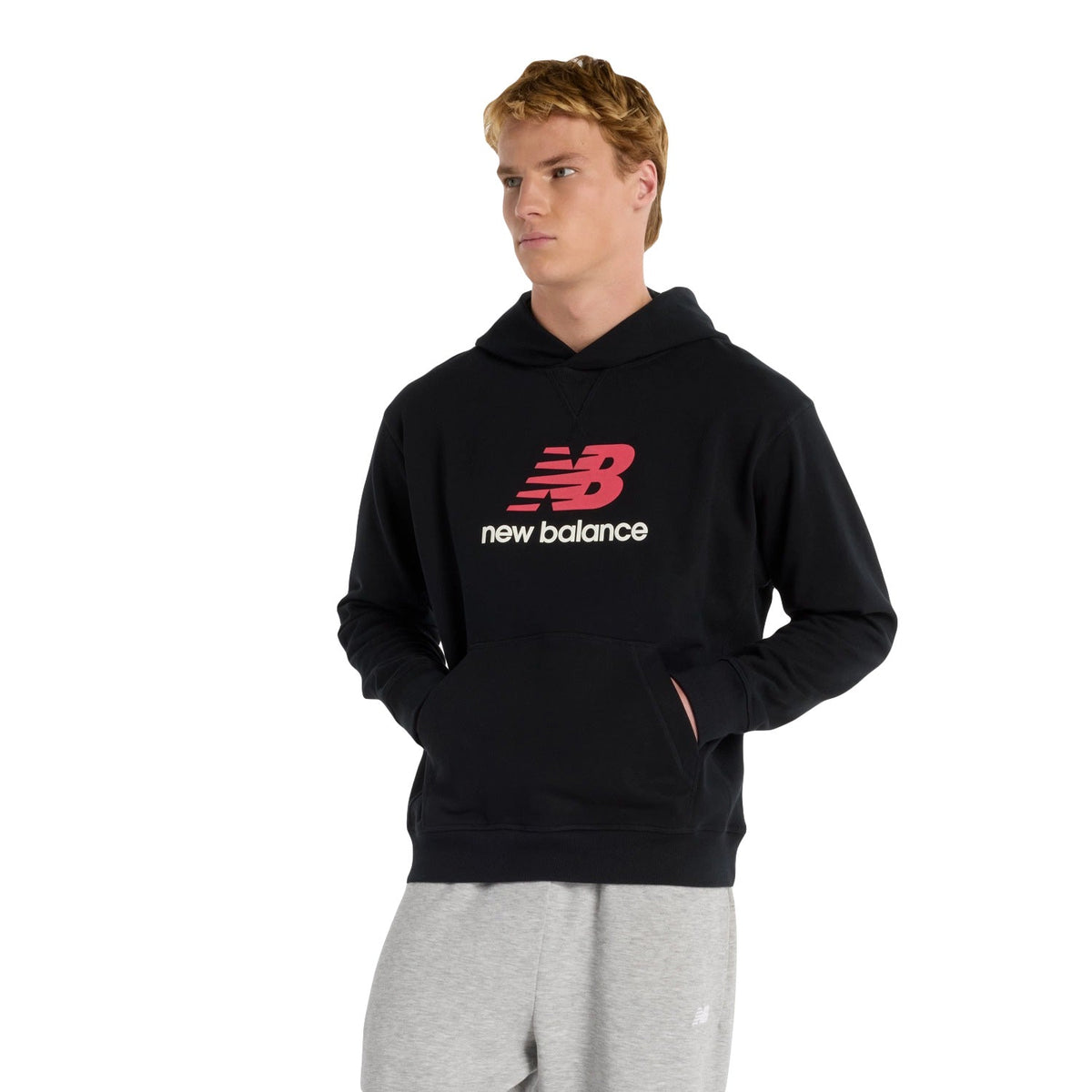 New Balance Athletics French Terry Logo Hoodie Black MT51512-BK - SWEATERS - Canada