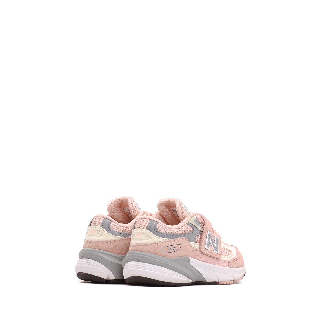 New Balance Infant 990v6 Wide Hook and Loop Pink Haze IV990PK6-WIDE - FOOTWEAR - Canada