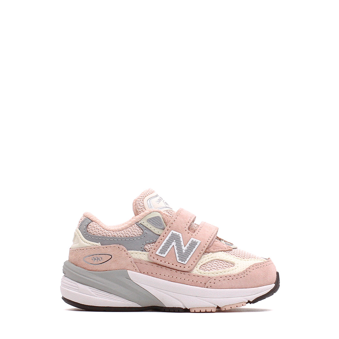 New Balance Infant 990v6 Wide Hook and Loop Pink Haze IV990PK6-WIDE - FOOTWEAR - Canada