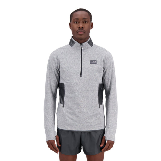 New Balance Men Impact Run AT 1/2 Zip Spinnex Grey MT31273-SXY - SWEATERS - Canada