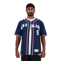 New Balance Men Sportswear’s Greatest Hits Baseball Jersey Navy MT41512-NNY - TOPS - Canada