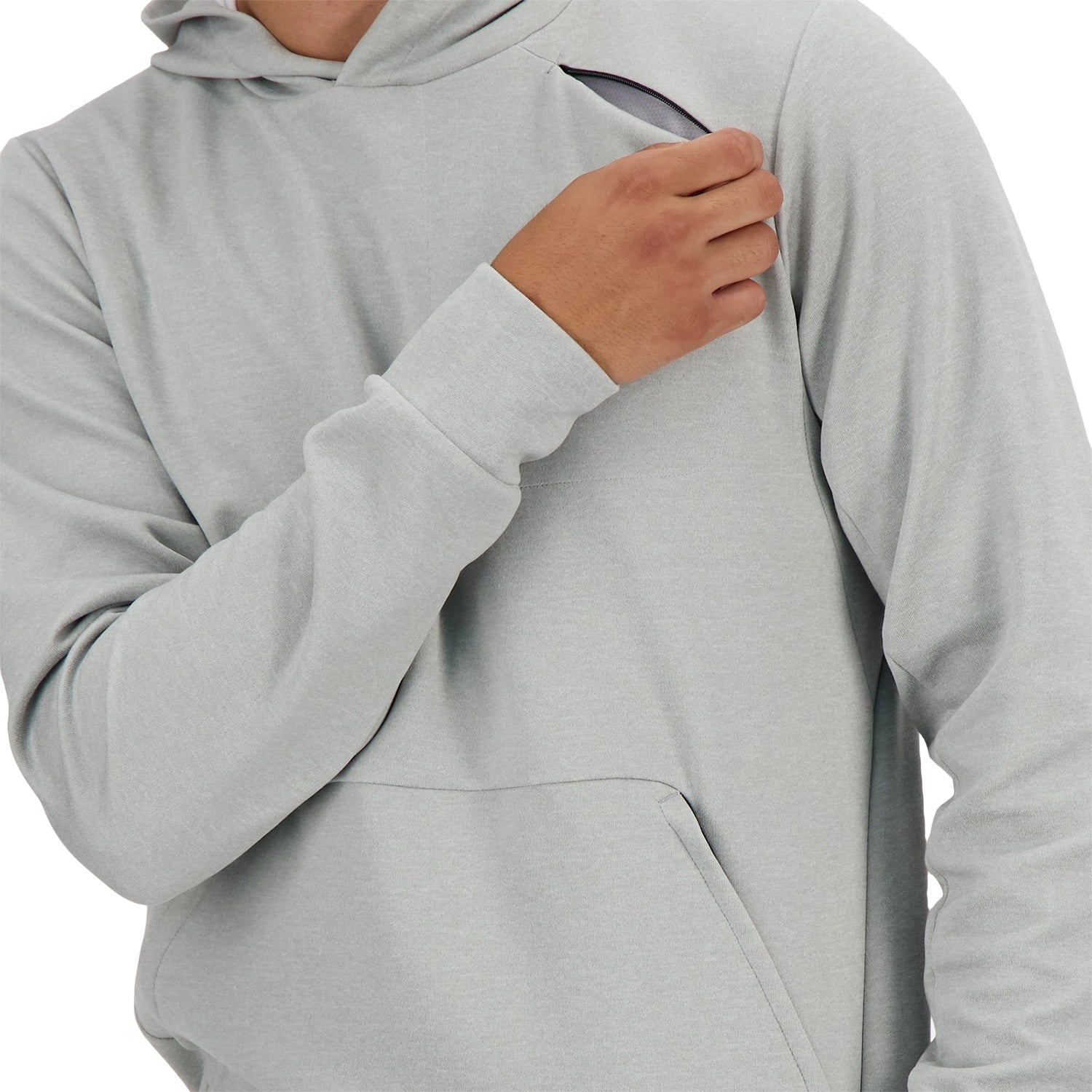 New Balance Men Tech Knit Hoodie Athletic Grey MT41139-AG - SWEATERS - Canada