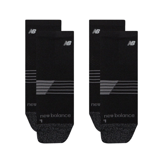 New Balance Pro Training Quarter Socks 2 Pack Black - ACCESSORIES - Canada