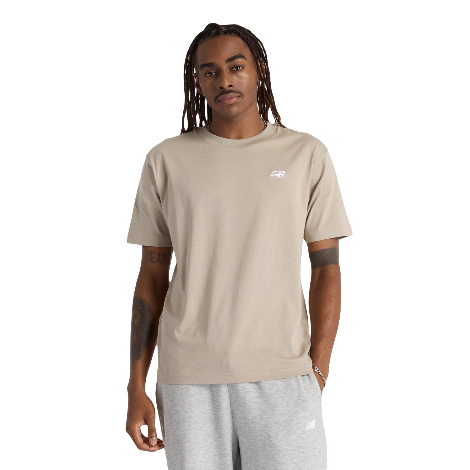 New Balance Sport Essentials Cotton T-Shirt Arid Stone MT41509-ADS - T-SHIRTS - Canada