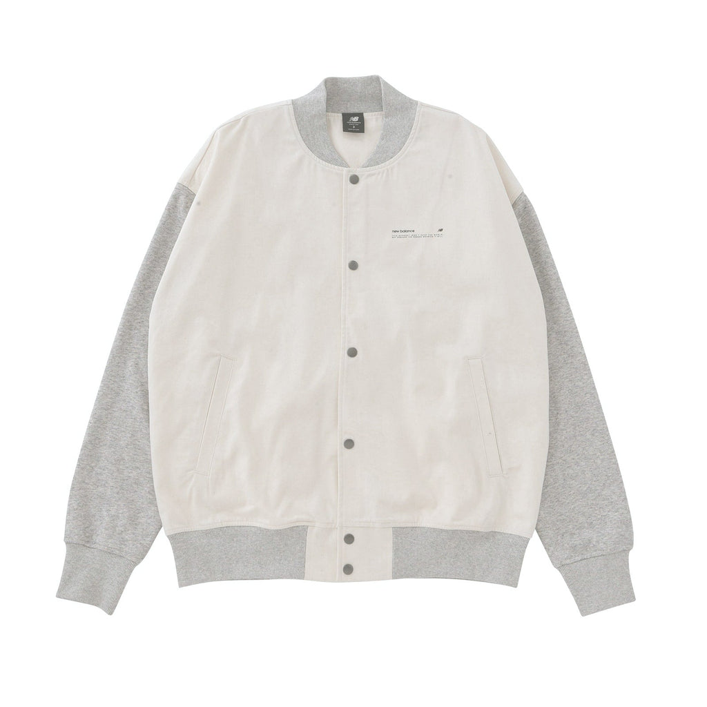 New Balance Uni ssentials Undyed Varsity Jacket UJ31551 GIE Solestop