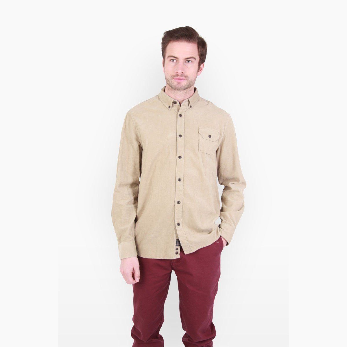 CLOTHING - PENFIELD BROOKMEN CORDUROY L/S SHIRT TAN PF1219W13-TAN