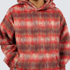 Pleasures Men Nameless Poncho Hoodie Red - SWEATERS - Canada