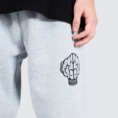 Pleasures Men Nerd Sweatpants Heather Grey - BOTTOMS - Canada