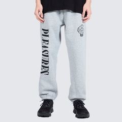 Pleasures Men Nerd Sweatpants Heather Grey - BOTTOMS - Canada