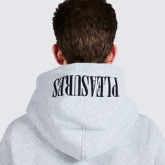 Pleasures Men Nerd Zip Up Hoodie Heather Grey - SWEATERS - Canada