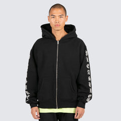 Pleasures Men OE Zip Up Hoodie Black - SWEATERS - Canada