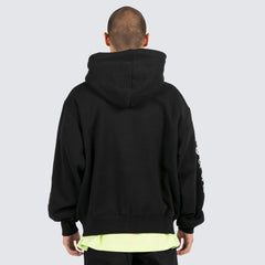 Pleasures Men OE Zip Up Hoodie Black - SWEATERS - Canada