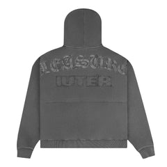 Pleasures x IUTER Men Marco Hoodie Charcoal - SWEATERS - Canada